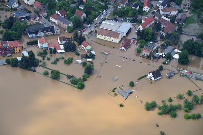 Verheerende Schäden durch Hochwasser
